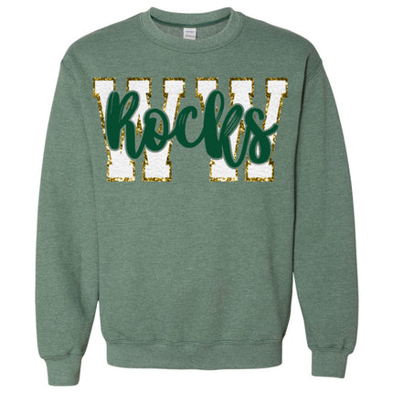 "WW" - White with Green "Rocks"