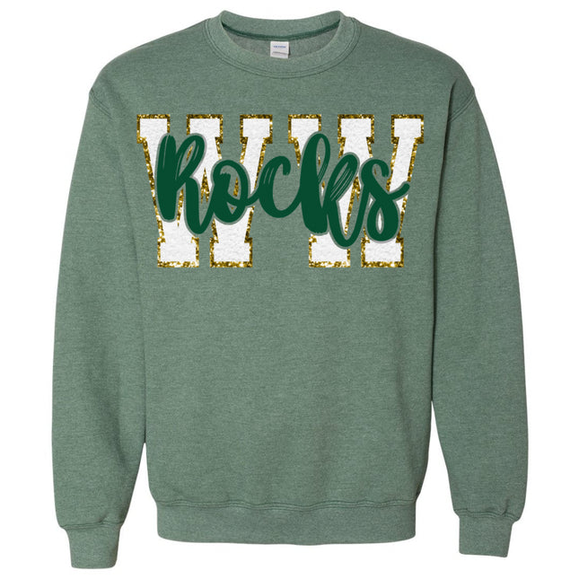 "WW" - White with Green "Rocks"