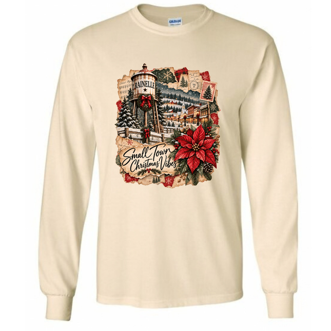 Small Town Christmas Vibes - Rainelle WV - Gildan Long Sleeve
