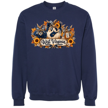 West Virginia 3 Fall Pumpkins- Comfort Colors and Gildan