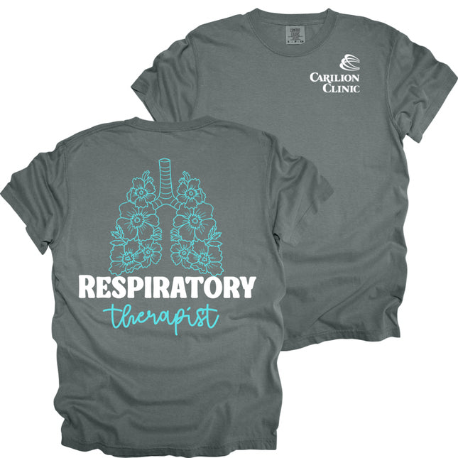 Carilion Clinic Lung Outline Respiratory Therapist - Comfort Colors T-shirt