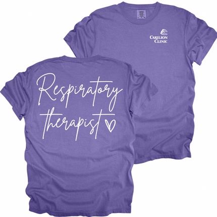 Carilion Clinic Cursive Respiratory Therapy - Comfort Colors T-Shirt