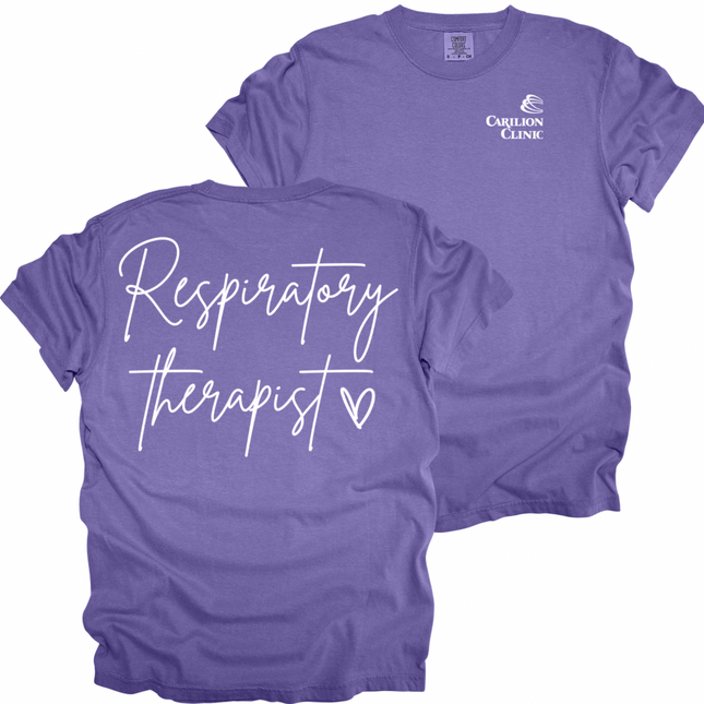 Carilion Clinic Cursive Respiratory Therapy - Comfort Colors T-Shirt