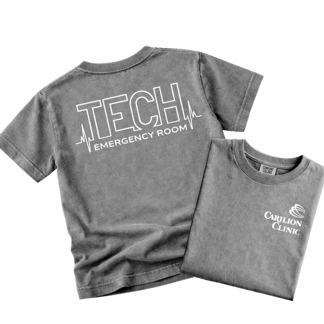 Carilion Clinic Emergency Tech Heartbeat  - Comfort Colors Apparel