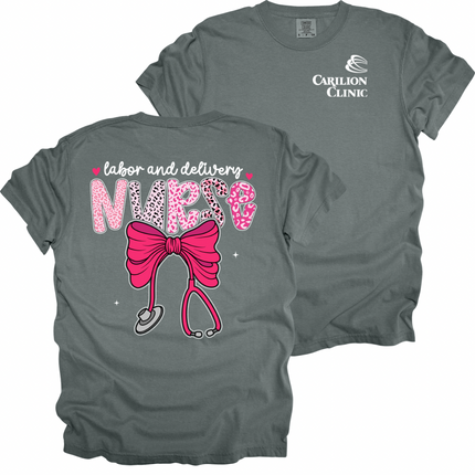 Carilion Clinic Pink Leopard Nurse - Comfort Colors T-Shirt