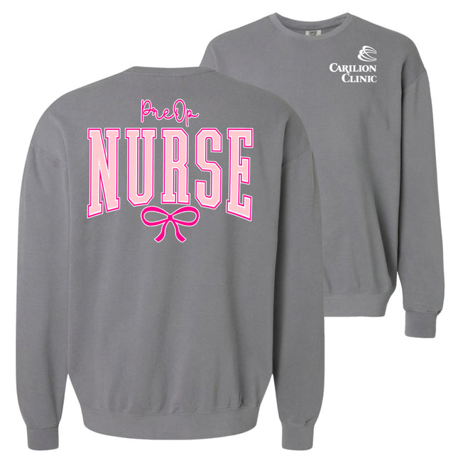 Carilion Clinic Pink Nurse with Bow - Comfort Colors