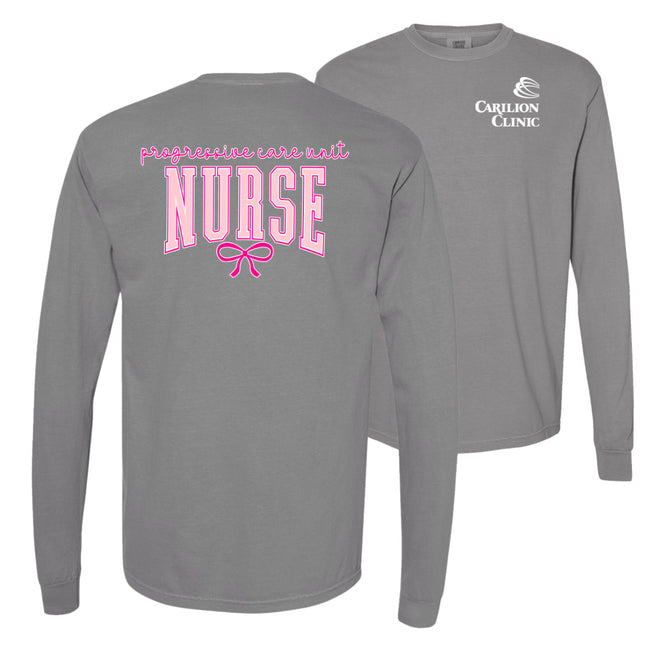Carilion Clinic Pink Nurse with Bow - Comfort Colors