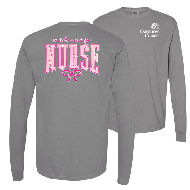 Carilion Clinic Pink Nurse with Bow - Comfort Colors