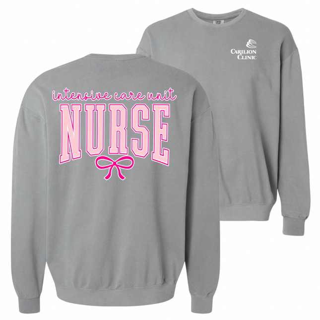 Carilion Clinic Pink Nurse with Bow - Comfort Colors