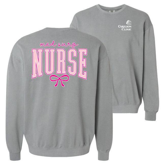 Carilion Clinic Pink Nurse with Bow - Comfort Colors