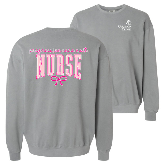Carilion Clinic Pink Nurse with Bow - Comfort Colors