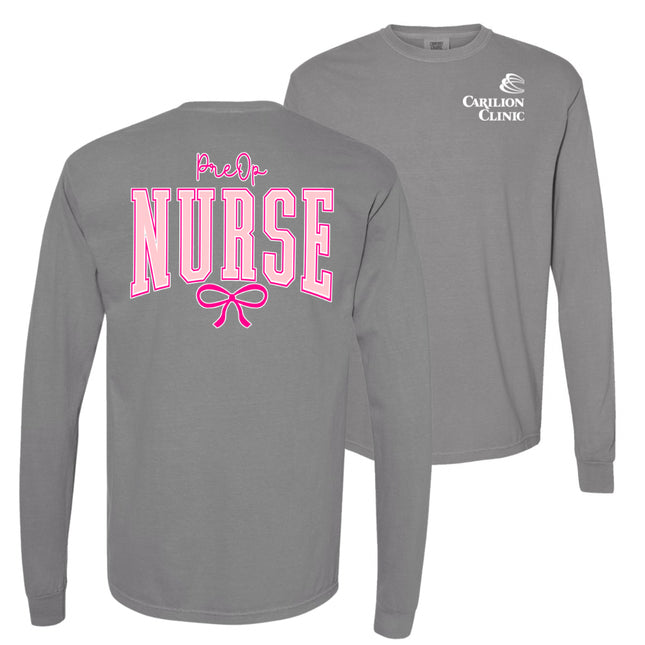 Carilion Clinic Pink Nurse with Bow - Comfort Colors