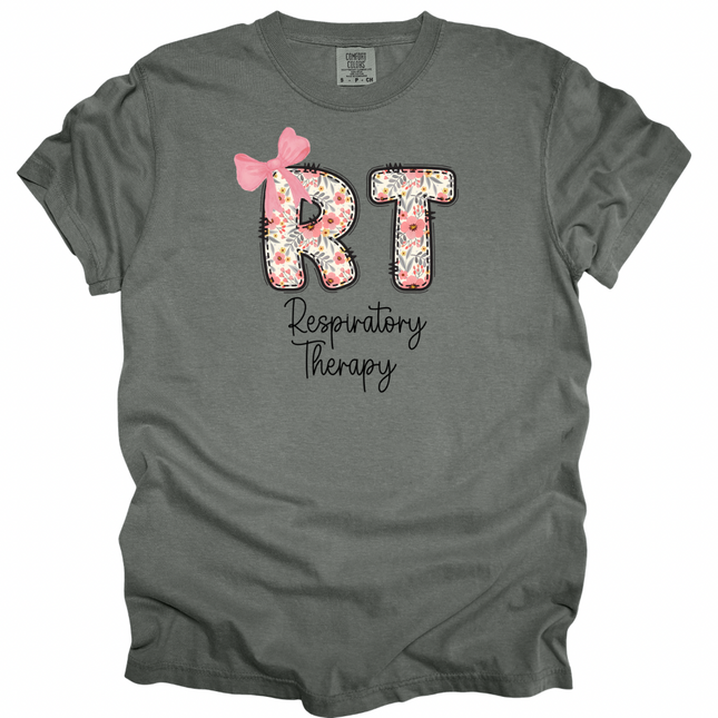 Respiratory Therapy Pink Spring Design - Comfort Colors T-Shirt