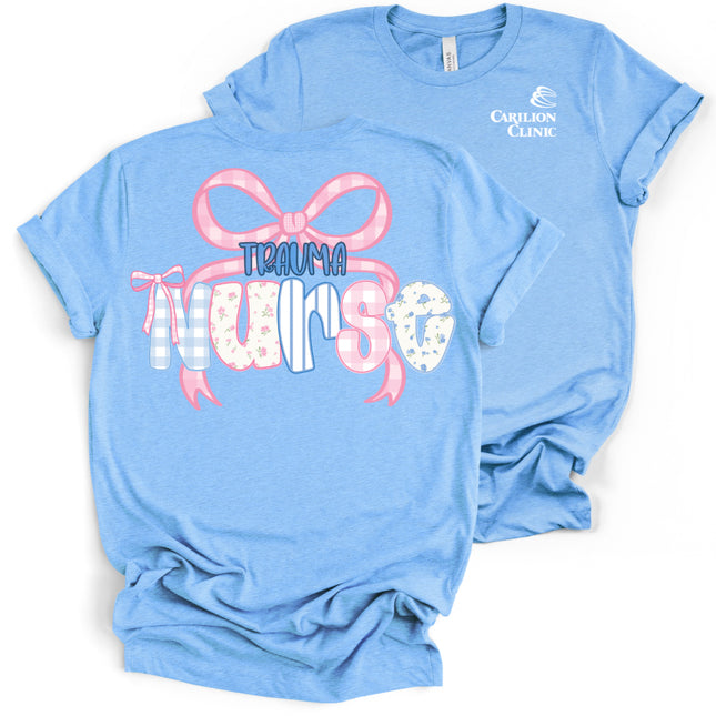 Carilion Clinic Preppy Nurse per Department - Bella and Canvas - T-Shirt