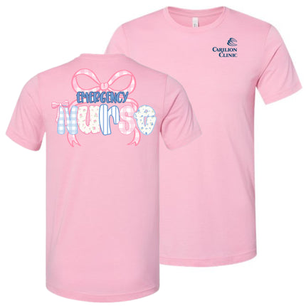 Carilion Clinic Preppy Nurse per Department - Bella and Canvas - T-Shirt
