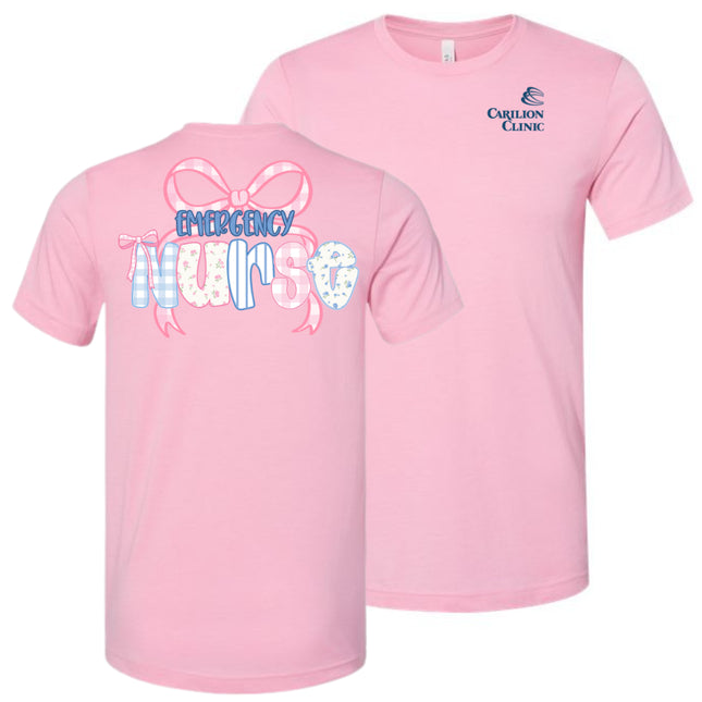 Carilion Clinic Preppy Nurse per Department - Bella and Canvas - T-Shirt