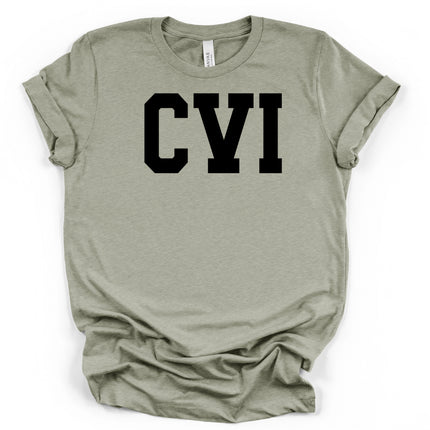 Carilion Clinic CVI on Front Bella and Canvas - T-Shirt and Long Sleeve