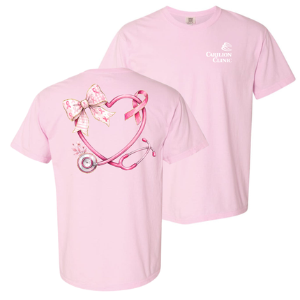 Carilion Clinic  Breast Cancer Hope Stethoscope - Comfort Colors T-Shirt
