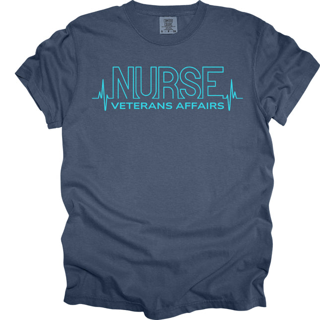 Nurse Heartbeat Veterans Affairs - Comfort Colors T-Shirt