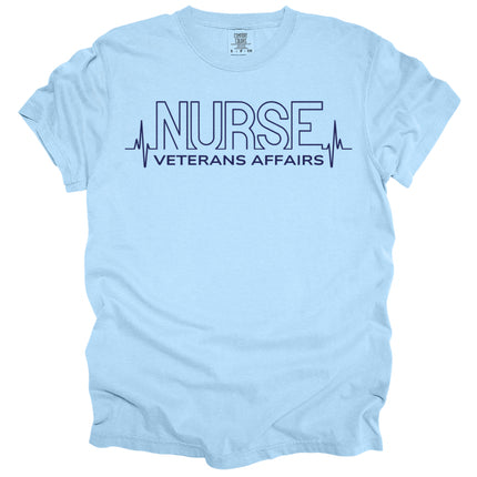 Nurse Heartbeat Veterans Affairs - Comfort Colors T-Shirt