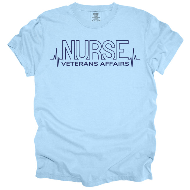 Nurse Heartbeat Veterans Affairs - Comfort Colors T-Shirt