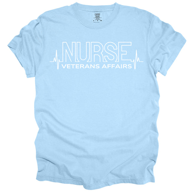 Nurse Heartbeat Veterans Affairs - Comfort Colors T-Shirt