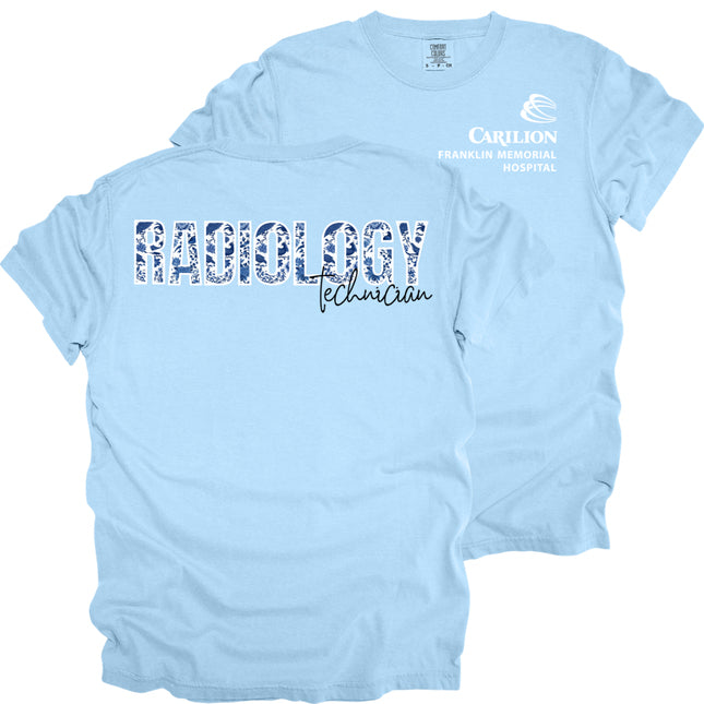 Carilion Clinic Floral Radiology Technician - Comfort Colors T-Shirt