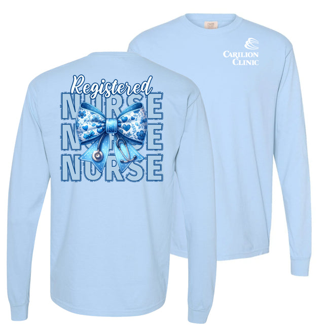Carilion Clinic Nurse with Blue Bow