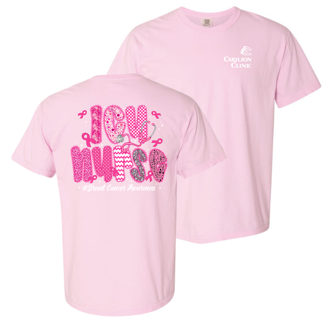 Carilion Clinic  Breast Cancer Lace per Title - Comfort Colors T-Shirt