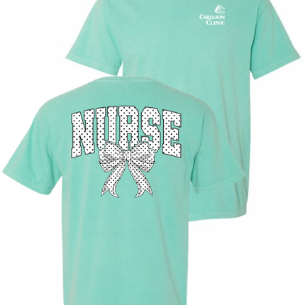 Carilion Clinic White Polka Dot - Comfort Colors T-Shirt