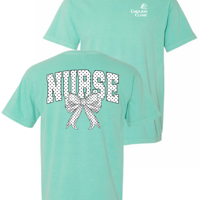 Carilion Clinic White Polka Dot - Comfort Colors T-Shirt
