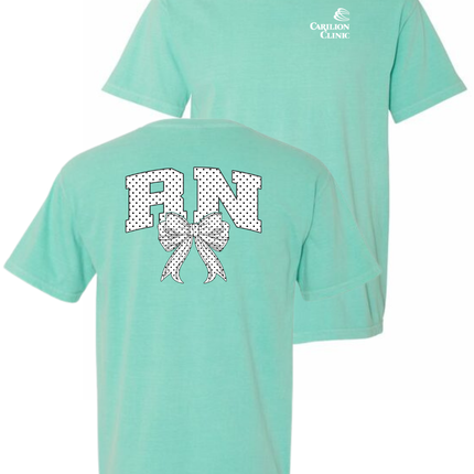 Carilion Clinic White Polka Dot - Comfort Colors T-Shirt