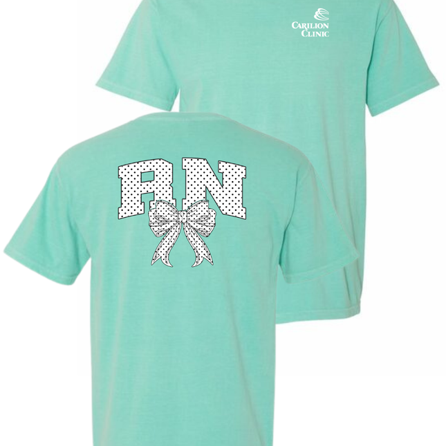 Carilion Clinic White Polka Dot - Comfort Colors T-Shirt