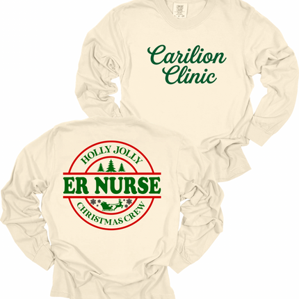 Carilion Clinic Holly Jolly ER - Comfort Colors Long Sleeve