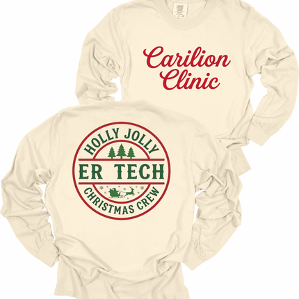 Carilion Clinic Holly Jolly ER - Comfort Colors Long Sleeve