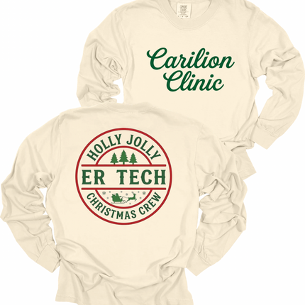 Carilion Clinic Holly Jolly ER - Comfort Colors Long Sleeve