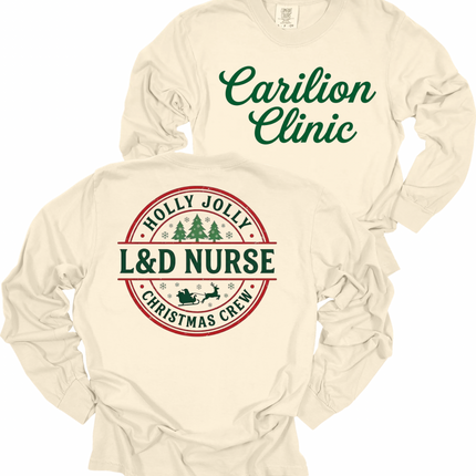 Carilion Clinic Holly Jolly Acute Care Nursing  - Comfort Colors Long Sleeve