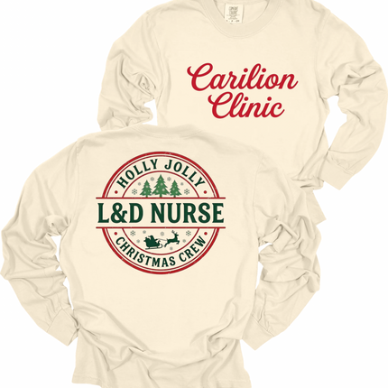 Carilion Clinic Holly Jolly Acute Care Nursing  - Comfort Colors Long Sleeve