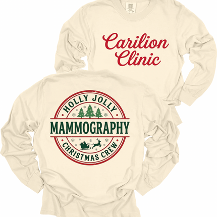 Carilion Clinic Holly Jolly Mammography - Comfort Colors and Tultex Apparel