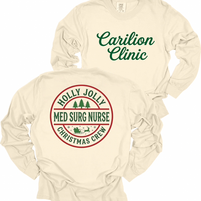 Carilion Clinic Holly Jolly Acute Care Nursing  - Comfort Colors Long Sleeve