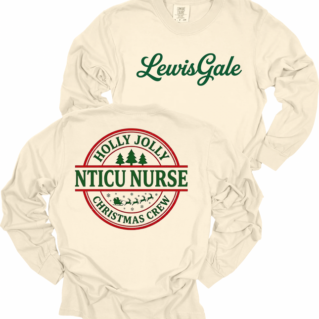 LewisGale Holly Jolly Acute Care Nursing  - Comfort Colors Long Sleeve
