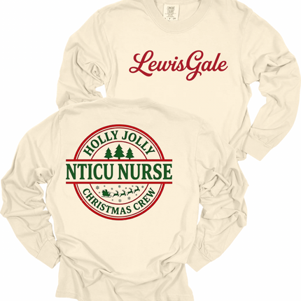 LewisGale Holly Jolly Acute Care Nursing  - Comfort Colors Long Sleeve