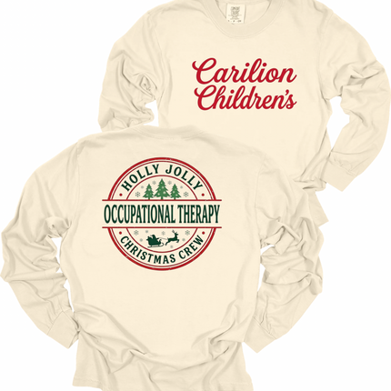 Carilion Children's Holly Jolly OT, PT, Speech - Comfort Colors Long Sleeve