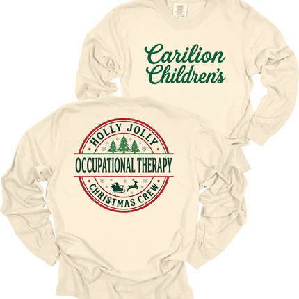 Carilion Children's Holly Jolly OT, PT, Speech - Comfort Colors Long Sleeve