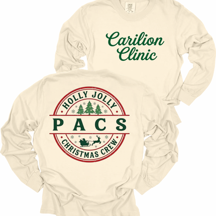 Carilion Clinic Holly Jolly OPX, PACS, SPD Tech, Quality - Comfort Colors Long Sleeve