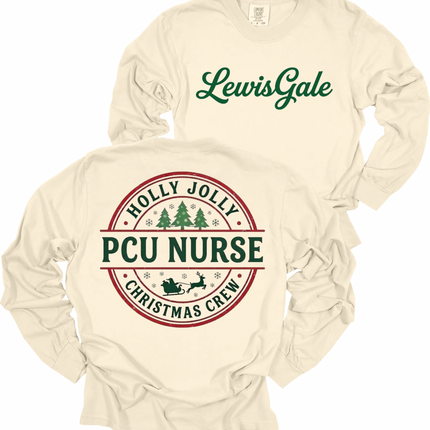 LewisGale Holly Jolly Acute Care Nursing  - Comfort Colors Long Sleeve