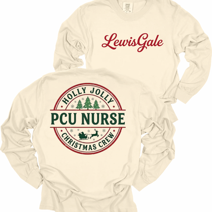 LewisGale Holly Jolly Acute Care Nursing  - Comfort Colors Long Sleeve