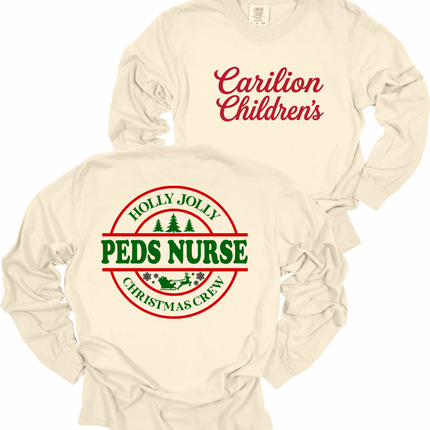Carilion Children's Holly Jolly Peds - Comfort Colors Long Sleeve