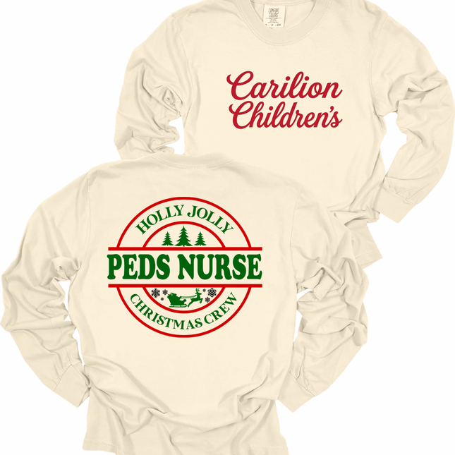 Carilion Children's Holly Jolly Peds - Comfort Colors Long Sleeve