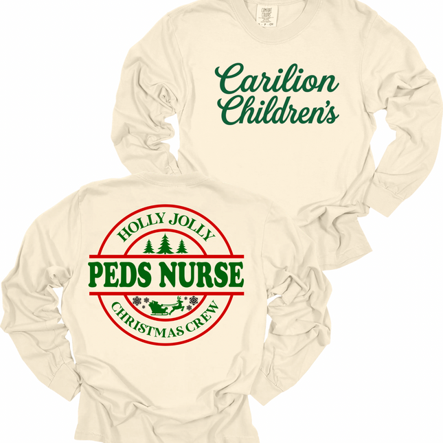Carilion Children's Holly Jolly Peds - Comfort Colors Long Sleeve